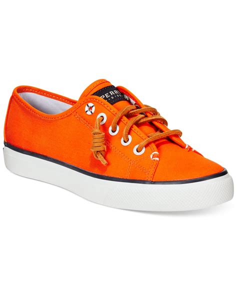 orange canvas sneakers for women